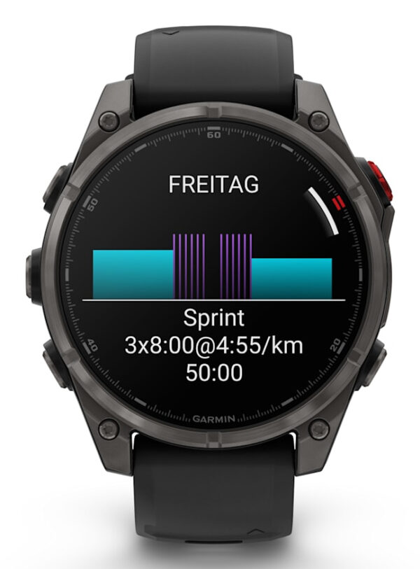 Garmin fēnix 8 Pro 3,56 cm (1.4") AMOLED 47 mm Digitaal 454 x 454 Pixels Touchscreen Grafiet, Titanium Wifi GPS - Afbeelding 9