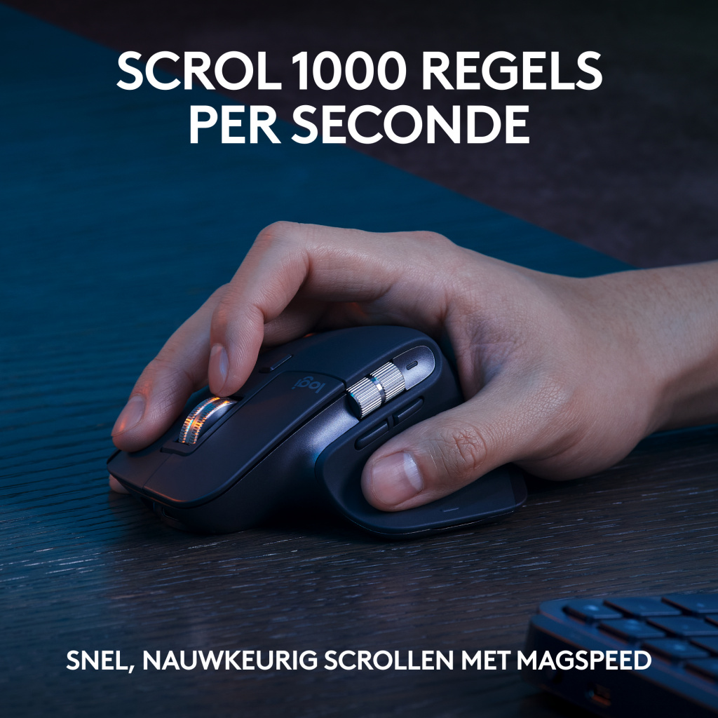 Logitech Master 920-011607 toetsenbord Inclusief muis Kantoor Bluetooth AZERTY Frans Grafiet - Afbeelding 4