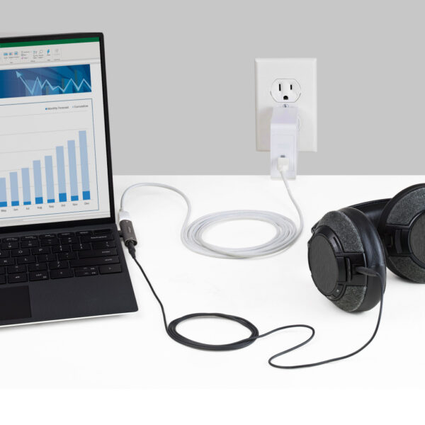 StarTech.com USB-C Audio & Oplaadadapter - USB-C Audio Adapter met 3.5mm TRRS Koptelefoon/Headset Jack en 60W USB Type-C Power D - Afbeelding 7