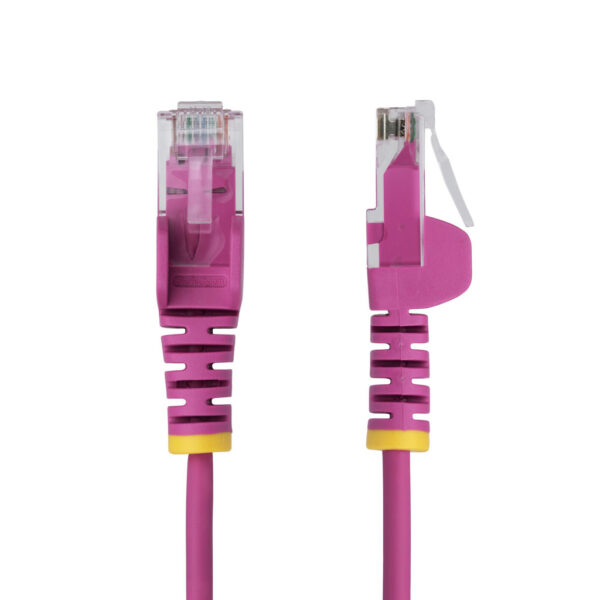 StarTech.com 10m Dunne CAT6 Ethernet Kabel, Roze, Snagless, 100W PoE, UTP, LSZH, 28AWG Pure Koperdraad, Slim RJ45 Netwerk Patchk - Afbeelding 2