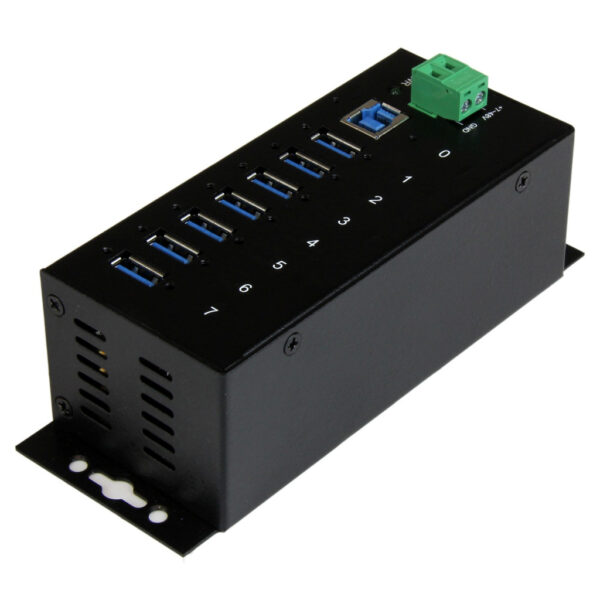 StarTech.com 7-Port USB 3.0 Hub - 5Gbps - Metalen Industriële USB-A Hub met ESD-bescherming & 350W overspanningsbeveiliging - Di - Afbeelding 2