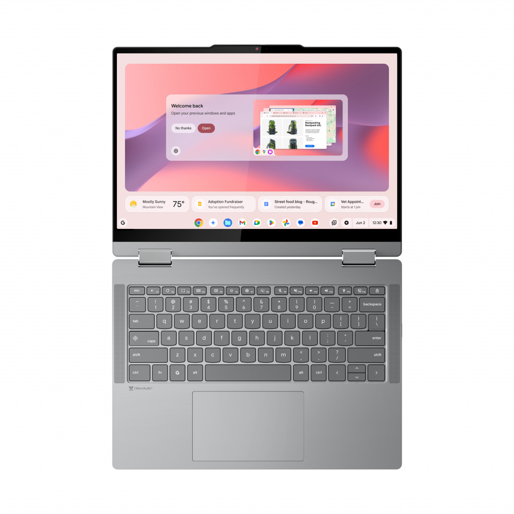 Lenovo Chrome 2in1 14IRU10 Intel Core 5 120U Chromebook 35,6 cm (14") Touchscreen WUXGA 8 GB LPDDR5-SDRAM 128 GB UFS Wi-Fi 6E (8 - Afbeelding 8