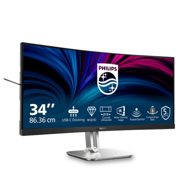 Philips 5000 series 34B2U5600C/00 computer monitor 86,4 cm (34") 3440 x 1440 Pixels Dual QHD LCD Grijs - Afbeelding 15