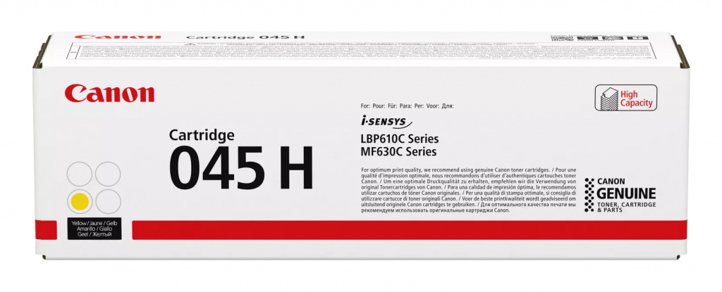 Canon 045 H tonercartridge 1 stuk(s) Origineel Geel