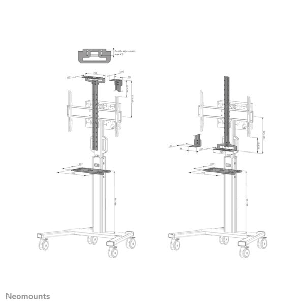 Neomounts AV1-825BL Videobar en multimedia kit - universeel - Afbeelding 15