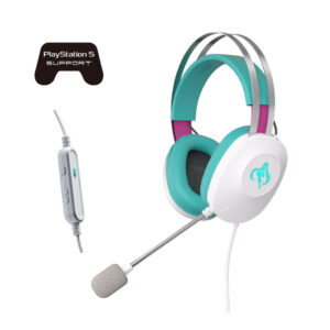 ASUS TUF Gaming H1 Gen II Hatsune Miku Edition Headset Bedraad Hoofdband Gamen USB Type-A Roze, Turkoois, Wit