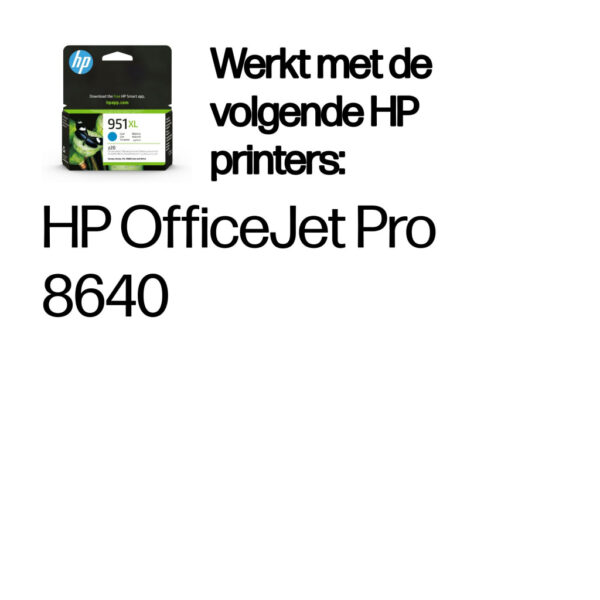 HP 951XL originele high-capacity cyaan inktcartridge - Afbeelding 2