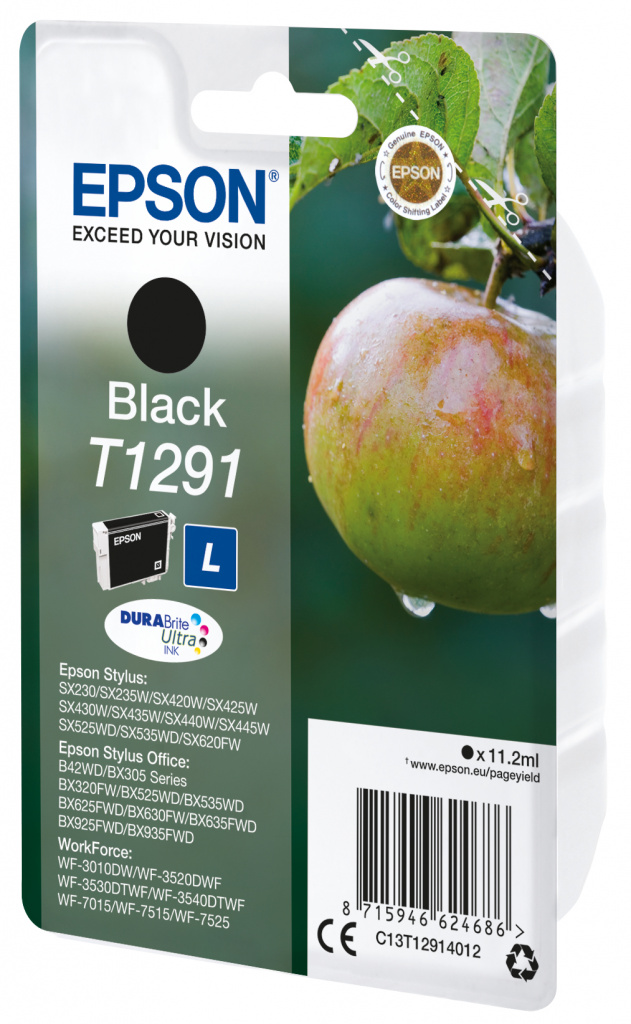 Epson Apple Singlepack Black T1291 DURABrite Ultra Ink - Afbeelding 2