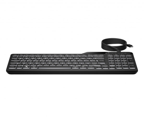 HP 405 backlit toetsenbord met kabel voor meerdere apparaten - Afbeelding 3