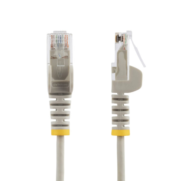 StarTech.com 15m Dunne CAT6 Ethernet Kabel, Grijs, Snagless, 100W PoE, UTP, LSZH, 28AWG Pure Koperdraad, Slim RJ45 Netwerk Patch - Afbeelding 2