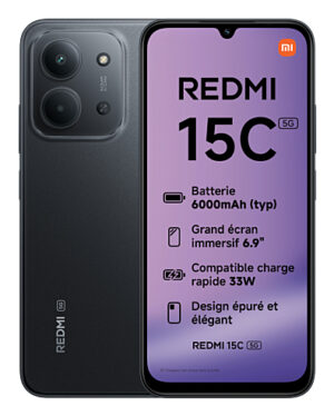 Xiaomi Redmi 15C 5G 17,5 cm (6.9") Hybride Dual SIM USB Type-C 4 GB 256 GB 6000 mAh Zwart