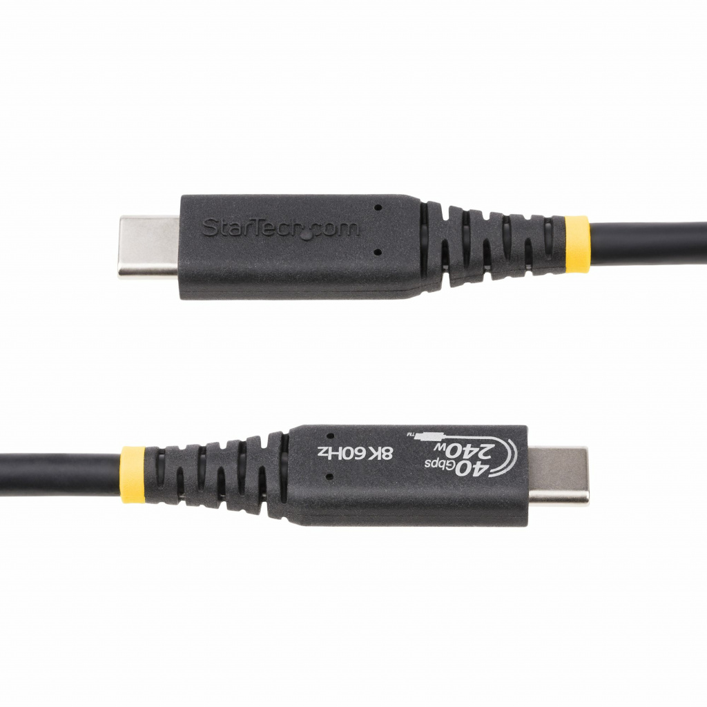 StarTech.com 50cm USB4 Kabel, USB-IF Gecertificeerde USB Type-C Kabel, 40Gbps, 240W Power Delivery PD 3.1 EPR, 8K 60Hz, USB-C Da - Afbeelding 3