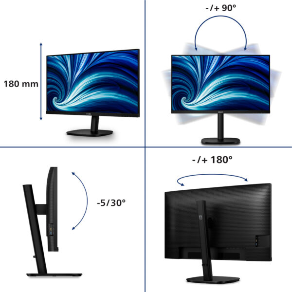 Philips 32B2U3601/00 computer monitor 80 cm (31.5") 2560 x 1440 Pixels Quad HD LCD Zwart - Afbeelding 5