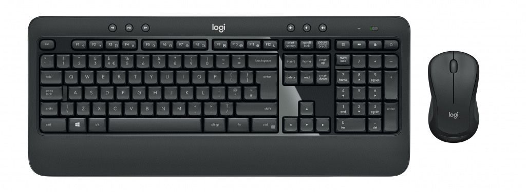 Logitech 920-008675 toetsenbord Inclusief muis Universeel RF Draadloos QWERTZ Duits Zwart, Wit