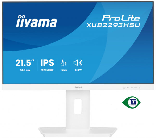 iiyama ProLite XUB2293HSU-W7 computer monitor 54,6 cm (21.5") 1920 x 1080 Pixels Full HD LED Wit - Afbeelding 2