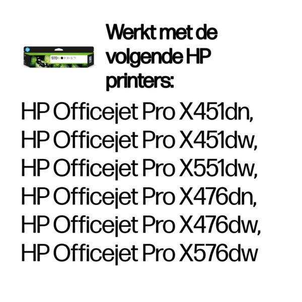 HP 970XL originele high-capacity zwarte inktcartridge - Afbeelding 2