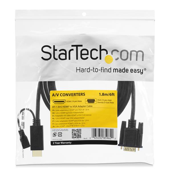 StarTech.com 3 m HDMI-naar-VGA actieve converterkabel HDMI-naar-VGA-adapter 1920x1200 of 1080p - Afbeelding 5