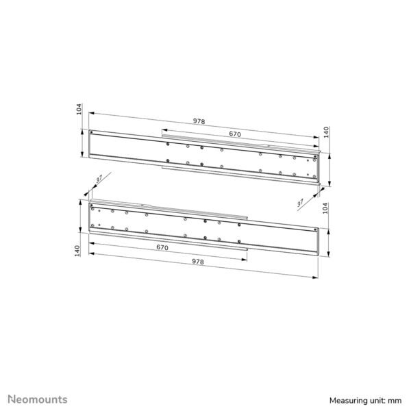 Neomounts ADM-875WH2 Dual screen adapter 42-65" - Afbeelding 14