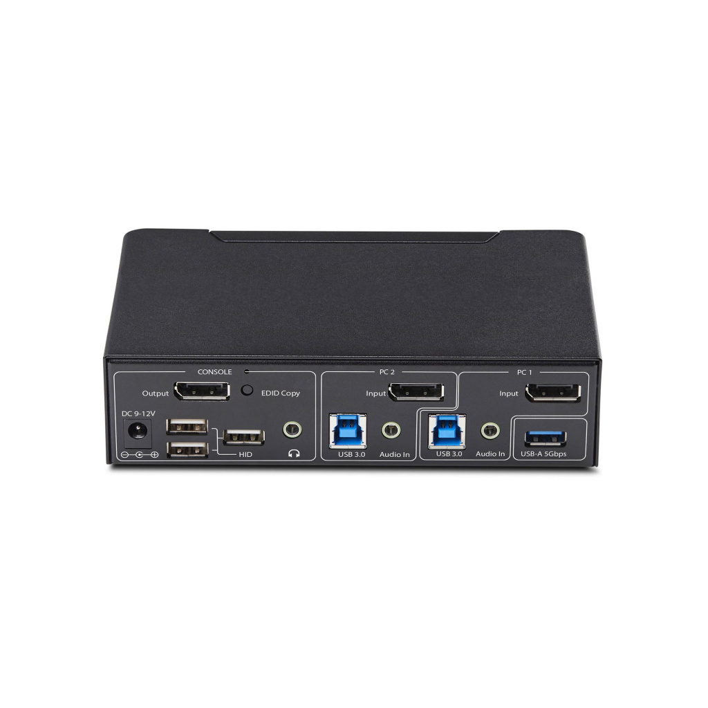 StarTech.com 2-Port DisplayPort KVM Switch, 4K 60Hz, DP 1.2, HDCP 1.4, EDID Beheer, 2-Port USB 3.0 Hub, 4x USB HID Poorten, TAA - Afbeelding 3