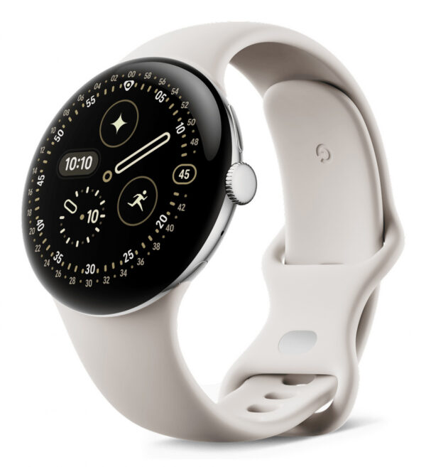 Google Pixel Watch 4 AMOLED 45 mm Digitaal Touchscreen Zilver Wifi GPS