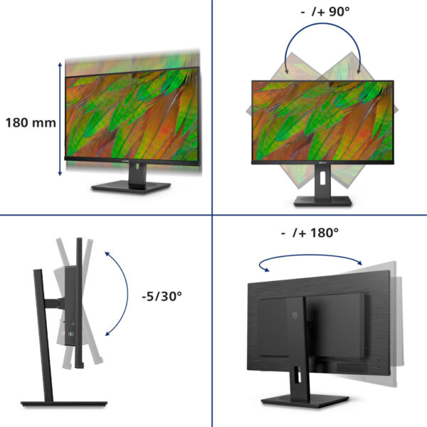 Philips 3000 series 32B1U3900/00 computer monitor 80 cm (31.5") 3840 x 2160 Pixels 4K Ultra HD LCD Zwart - Afbeelding 11