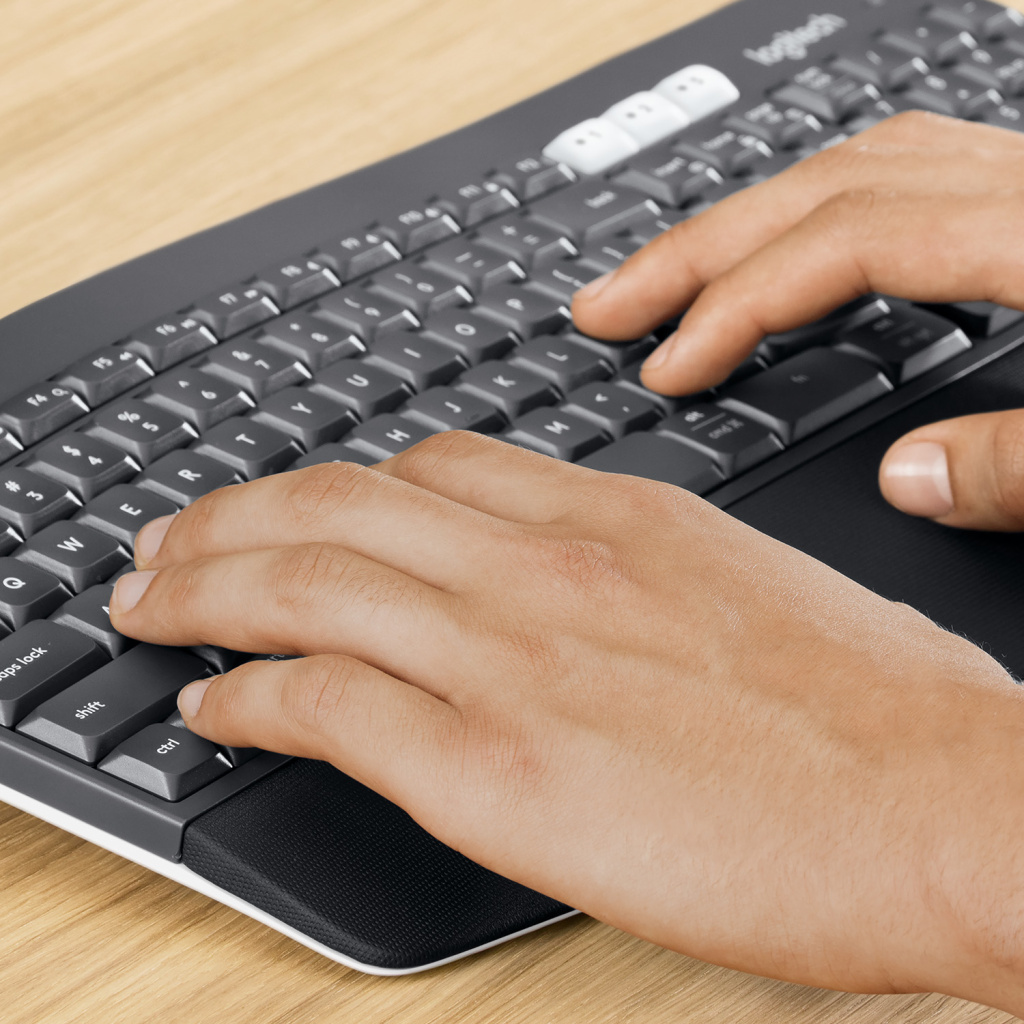 Logitech 920-008225 toetsenbord Inclusief muis Universeel RF-draadloos + Bluetooth AZERTY Belgisch Zwart - Afbeelding 16