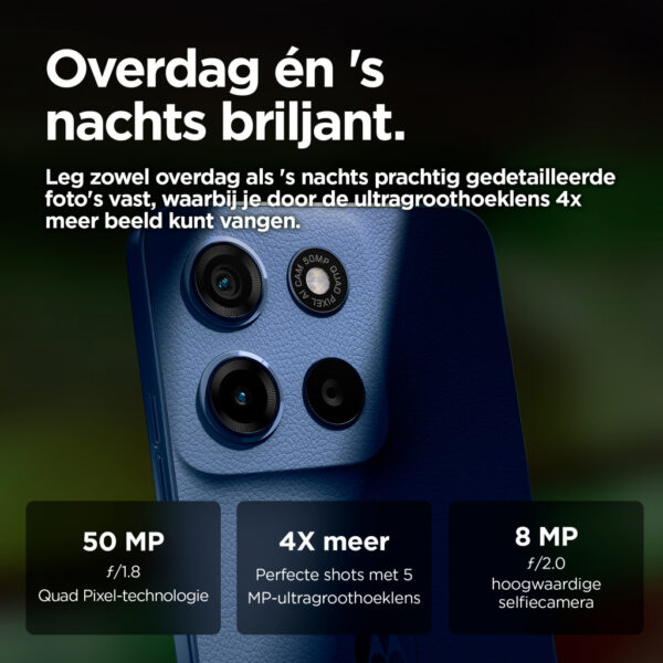 Motorola moto g15 17,1 cm (6.72") Dual SIM Android 15 4G USB Type-C 4 GB 128 GB 5200 mAh Marineblauw - Afbeelding 7