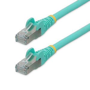 StarTech.com 7.5m CAT6a Ethernet Kabel, Aqua, Low Smoke Zero Halogen (LSZH), 10GbE 500MHz 100W PoE++ Snagless RJ-45 S/FTP Netwer