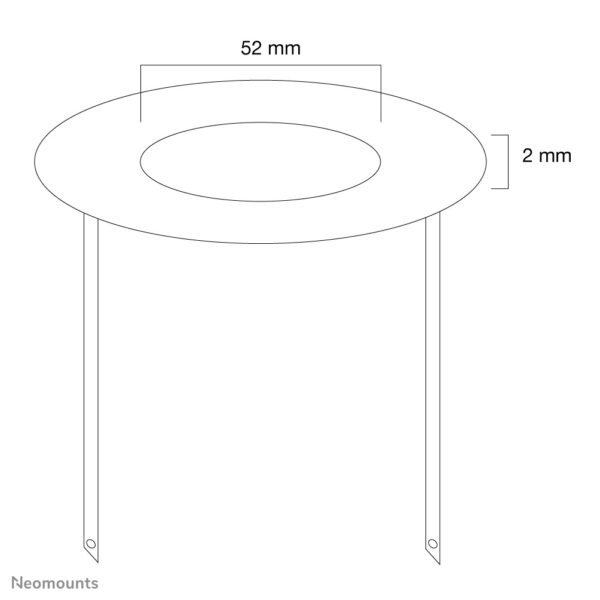 Neomounts FPMA-CRS5 Afdekrozet - diam. 52 mm - Afbeelding 2