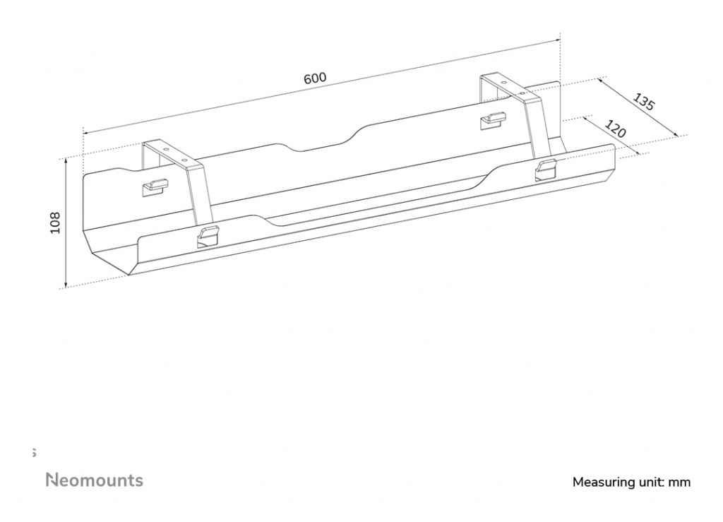 Neomounts ADS07-122WH Kabelgoot - schroefbevestiging - universeel - Afbeelding 7