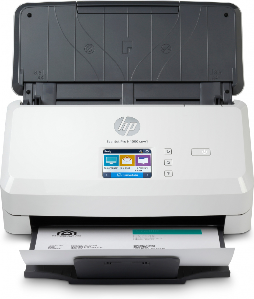 HP ScanJet Pro N4000 snw1 Paginascanner 600 x 600 DPI A4 Zwart, Wit