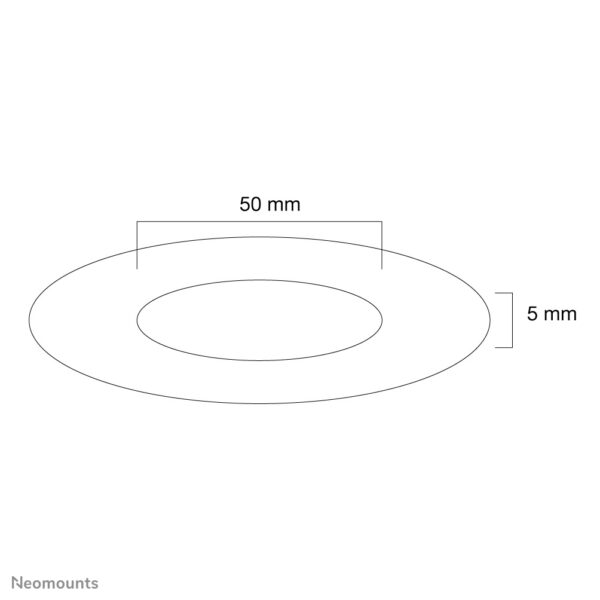 Neomounts FPMA-CRB5HM Afdekrozet - diam. 50 mm - Afbeelding 2