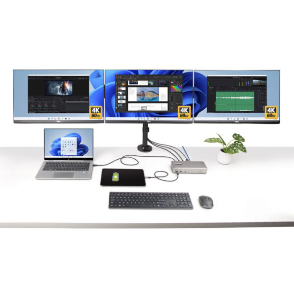 StarTech.com Triple-Monitor USB4 Docking Station, 4K 60Hz HDMI of DisplayPort, 100W Laptop Charging, 2.5GbE, USB-C Multi-Monitor - Afbeelding 7