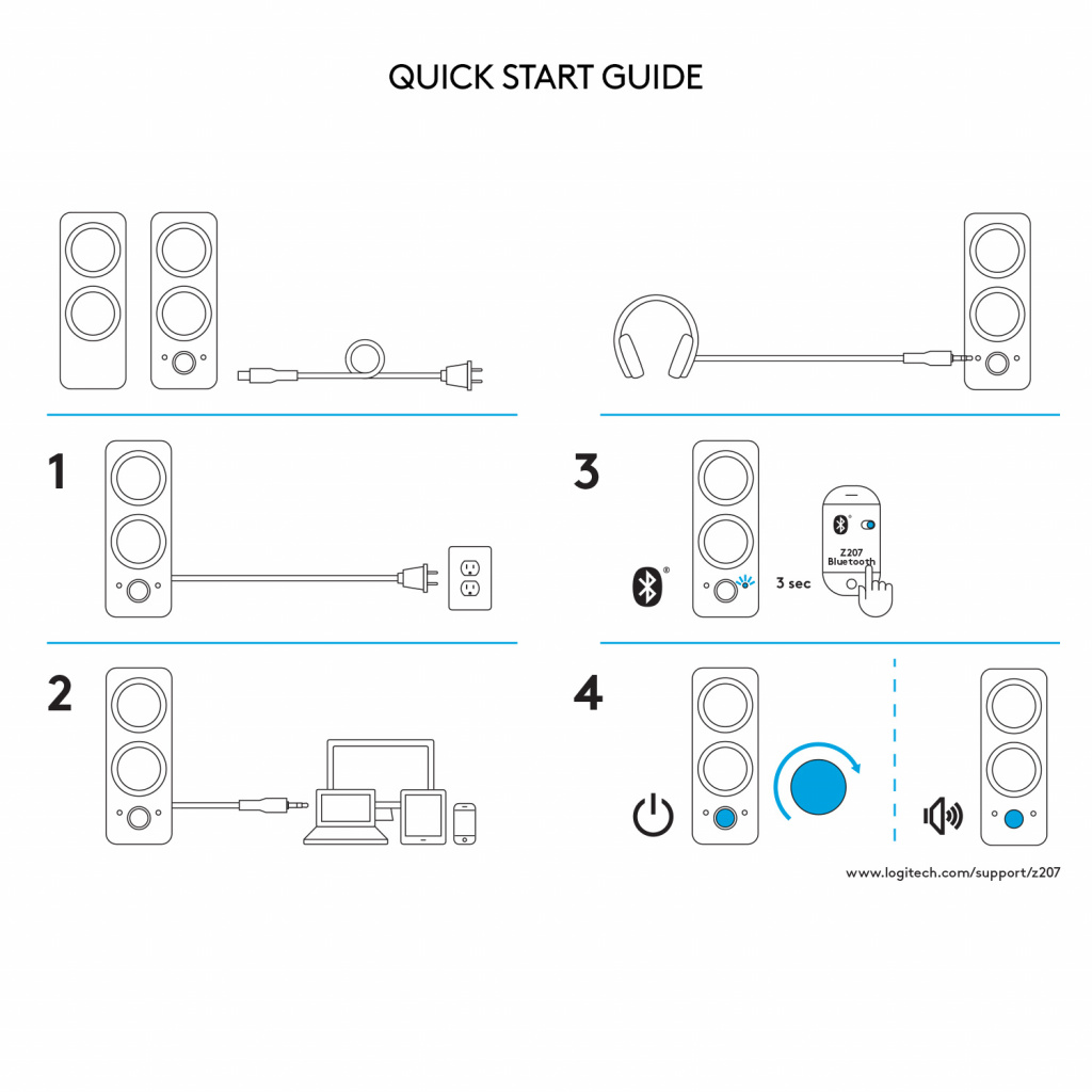 Logitech 980-001292 luidspreker Wit Bedraad en draadloos 5 W - Afbeelding 10