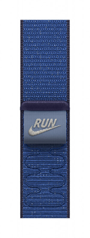 Apple Nike Sport Loop Band Blauw Nylon, Gerecycled polyester, Spandex