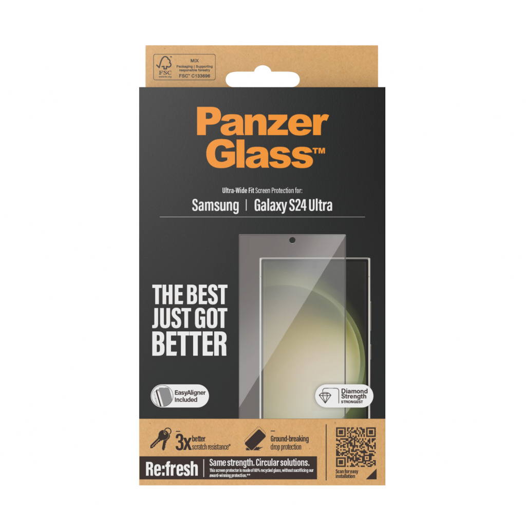 PanzerGlass ® Screen Protector Samsung Galaxy S24 Ultra | Ultra-Wide Fit w. EasyAligner Doorzichtige schermbeschermer 1 stuk(s) - Afbeelding 3