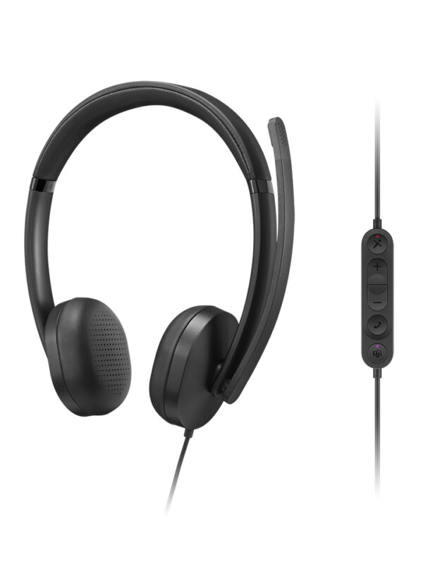 Lenovo VoIP Headset 5000 Bedraad Hoofdband Kantoor/callcenter USB Type-C Zwart - Afbeelding 5