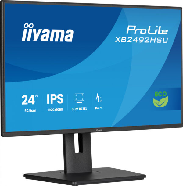 iiyama ProLite XB2492HSU-B1 computer monitor 61 cm (24") 1920 x 1080 Pixels Full HD LED Zwart - Afbeelding 3