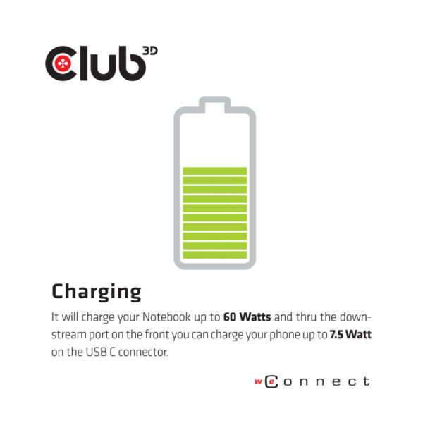 CLUB3D Type-C Universeel (2x 4K60Hz +1x 4K30Hz), oplaad Docking Station 60W DisplayLink® gecertificeerd en DP alt modus - kensin - Afbeelding 10