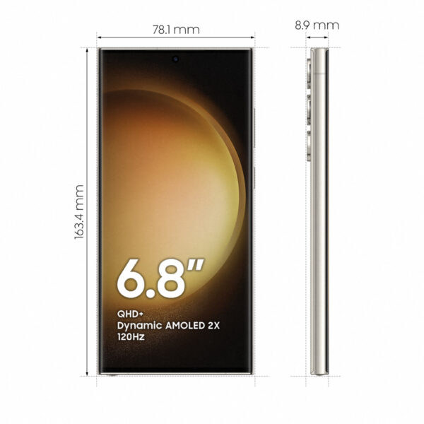 Samsung Galaxy S23 Ultra SM-S918B 17,3 cm (6.8") Dual SIM Android 13 5G USB Type-C 8 GB 256 GB 5000 mAh Crème - Afbeelding 3