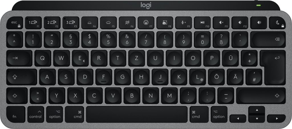 Logitech MX Keys Mini For Mac toetsenbord Thuis/Werk Bluetooth QWERTZ Duits Zwart, Grijs