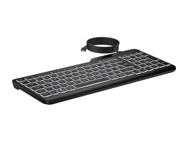 HP 405 backlit toetsenbord met kabel voor meerdere apparaten - Afbeelding 6