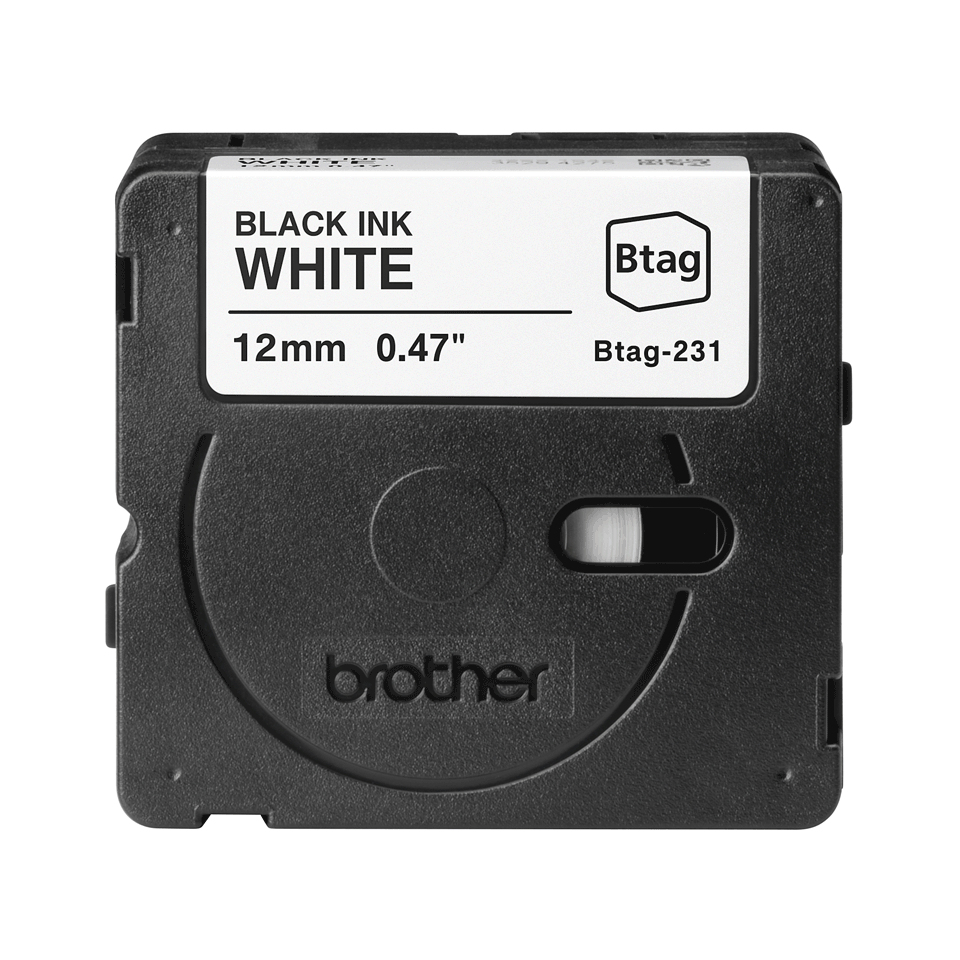 Brother BTAG-231 labelprinter-tape Zwart op wit - Afbeelding 2
