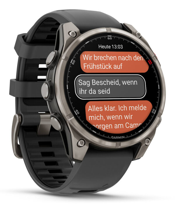 Garmin fēnix 8 Pro 3,56 cm (1.4") AMOLED 47 mm Digitaal 454 x 454 Pixels Touchscreen Grafiet, Titanium Wifi GPS - Afbeelding 3