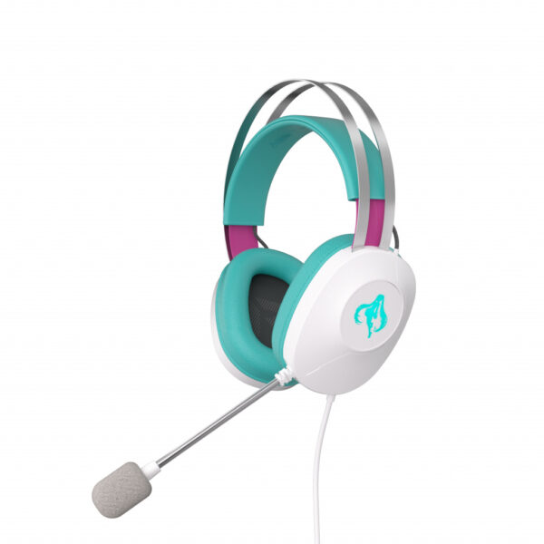 ASUS TUF Gaming H1 Gen II Hatsune Miku Edition Headset Bedraad Hoofdband Gamen USB Type-A Roze, Turkoois, Wit - Afbeelding 3