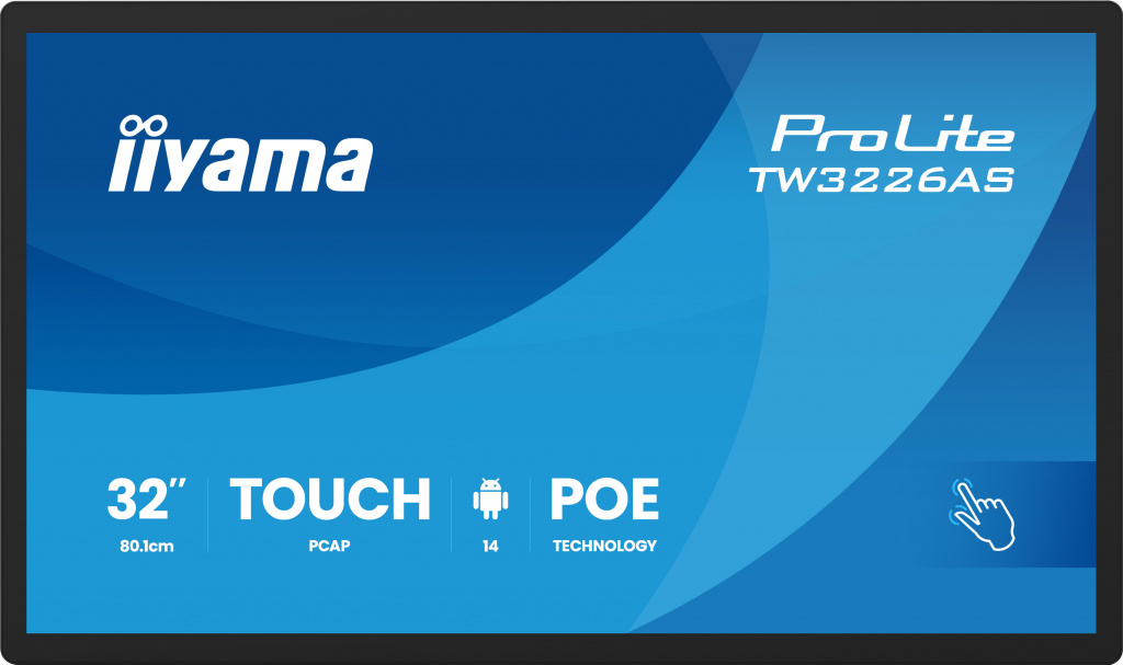 iiyama TW3226AS-B3P beeldkrant Interactief flatscreen 80 cm (31.5") LED Wifi 500 cd/m² Full HD Zwart Touchscreen Type processor - Afbeelding 2