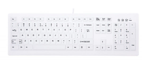 CHERRY AK-C8100F-UVS-W/BE toetsenbord Medisch USB AZERTY Belgisch Wit