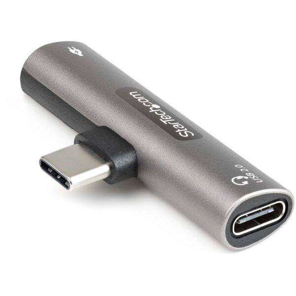 StarTech.com USB-C Audio & Oplaadadapter - USB-C Audio Adapter met USB-C Koptelefoon/Headset Poort en 60W USB Type-C Power Deliv - Afbeelding 4