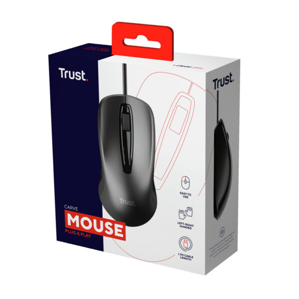 Trust Carve - Optische USB Muis - Zwart - Afbeelding 6