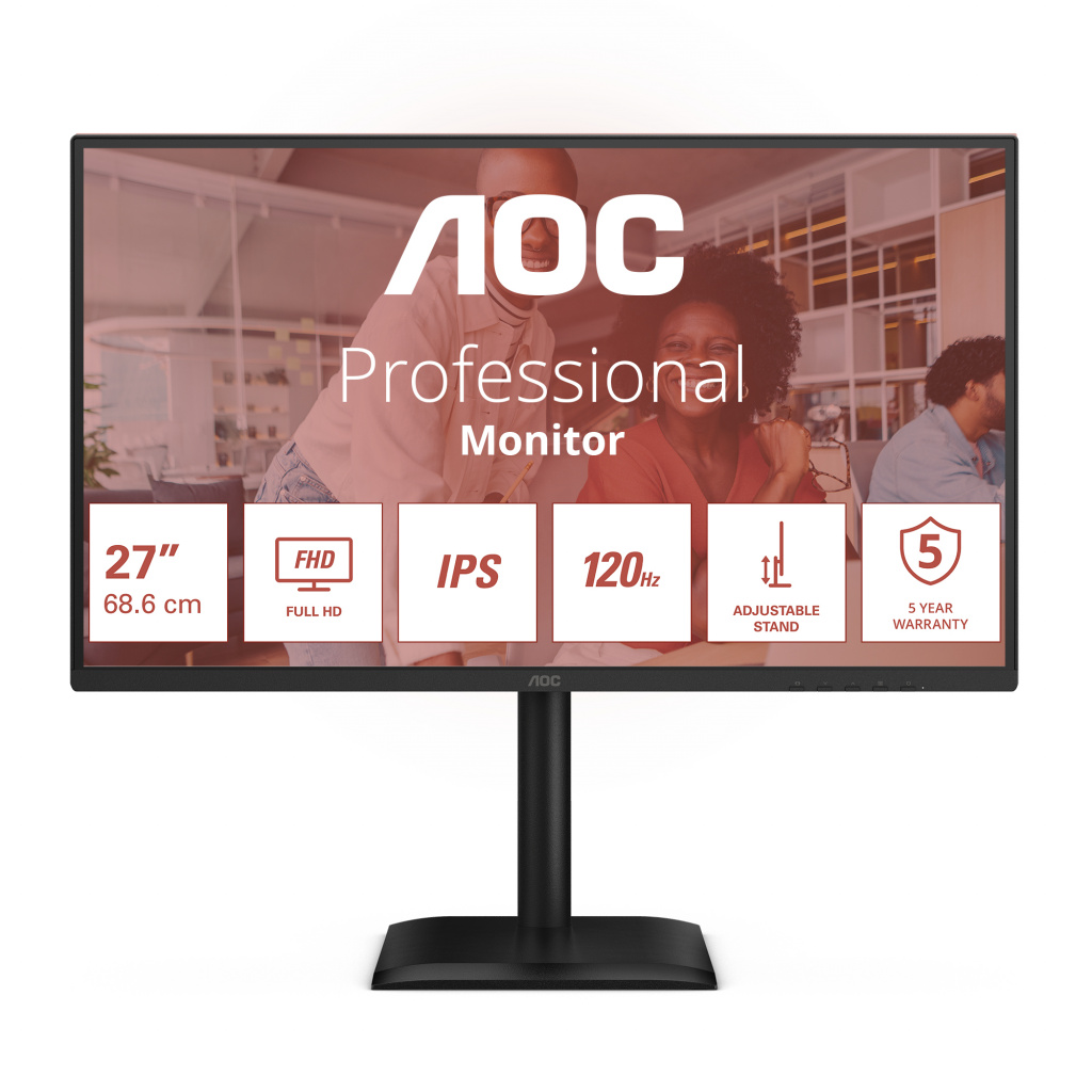 AOC 27E4U computer monitor 68,6 cm (27") 1920 x 1080 Pixels Full HD LED Zwart - Afbeelding 2